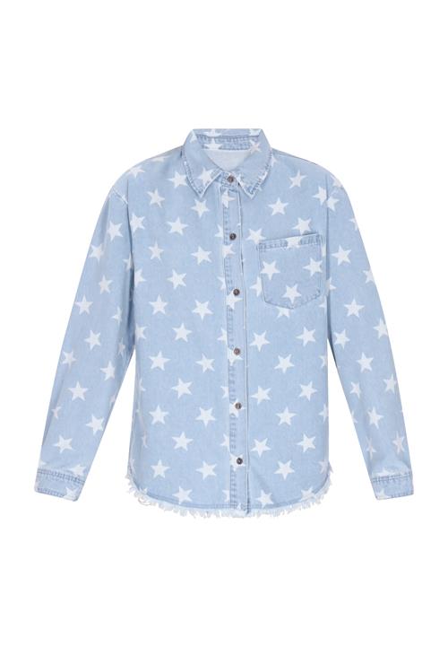 ebeeza Bluse 'Fashion Look'  blue denim / offwhite