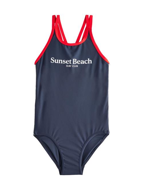 Next Badedragt  mørkeblå / rød / hvid