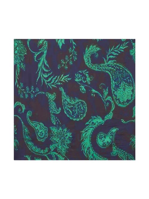 Bolongaro Trevor Sjal 'Spring'  mørkeblå / petroleum / smaragd / mørkegrøn