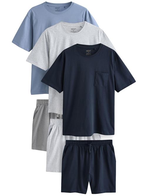 Next Pyjamas kort  natblå / dueblå / grå / mørkegrå