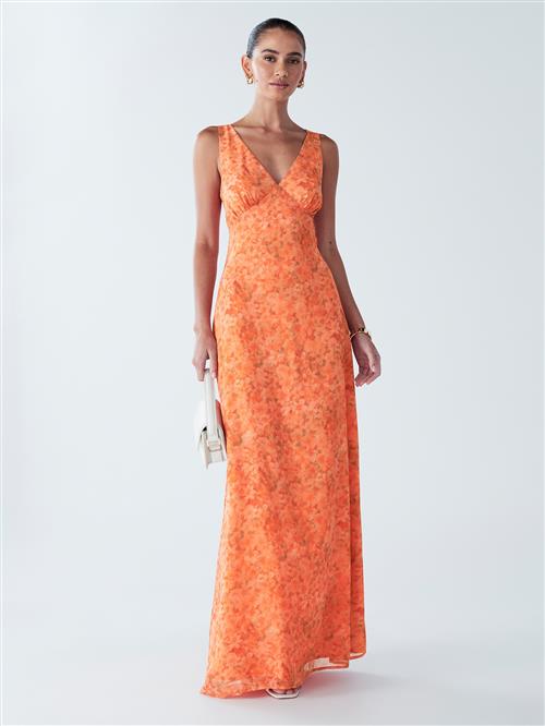 BWLDR Kjole 'Chelsea'  grøn / orange / mørkeorange