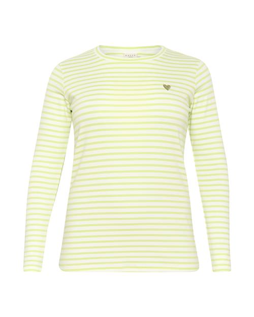 KAFFE CURVE Shirts 'Lia'  æble / hvid