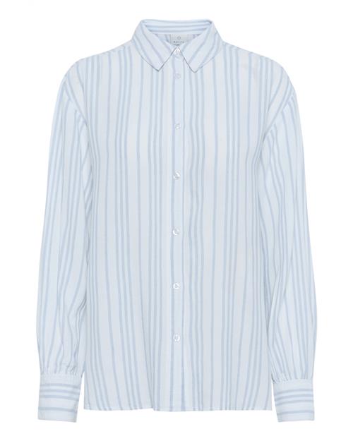 Kaffe Bluse  lyseblå / hvid