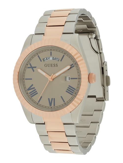 GUESS Analogt ur 'Connoisseur'  gylden gul / sølv