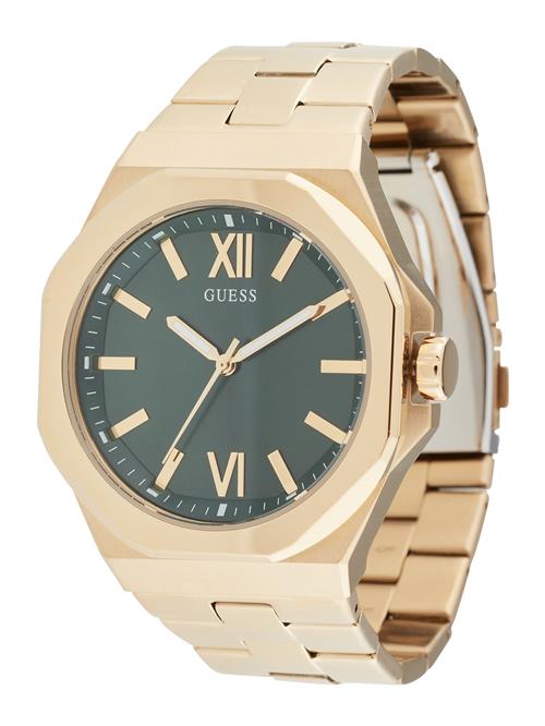 GUESS Analogt ur 'Emperor'  guld / mørkegrøn