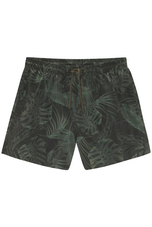 s.Oliver Badeshorts  oliven / mørkegrøn