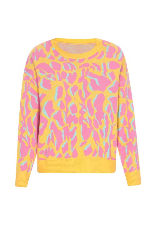 swirly Pullover  lyseblå / gul / lys pink