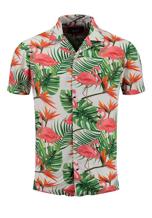 Key Largo Skjorte 'KLKEYS'  grøn / rosé / hvid