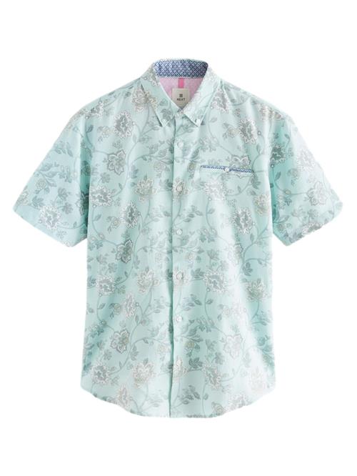 Next Skjorte  lyseblå / oliven / offwhite