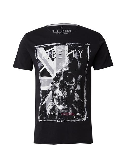 Key Largo Bluser & t-shirts 'Liberty'  grå / sort / hvid