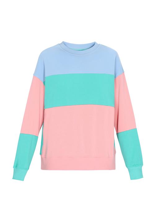 swirly Sweatshirt  neonblå / lyseblå / lyserød