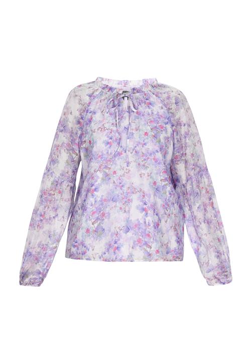 DreiMaster Vintage Bluse  oliven / lilla / lysviolet / orkidee