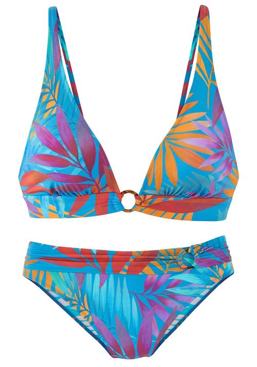 LASCANA Bikini  blå / lyselilla / orange / rød