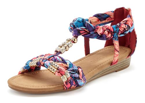 LASCANA Sandaler  azur / guld / pink / rød