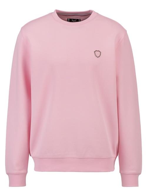 19V69 ITALIA Sweatshirt 'Nico'  gran / lyserød / mørkerød / hvid