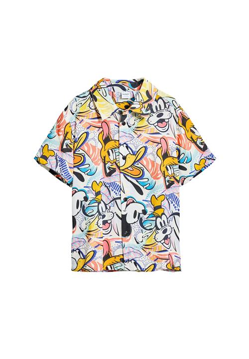 Desigual Skjorte 'Disney'  blå / gul / sort / hvid