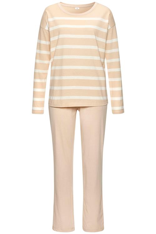s.Oliver Pyjamas  beige / hvid