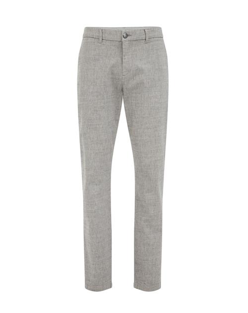 WE Fashion Lærredsbukser  lysegrå