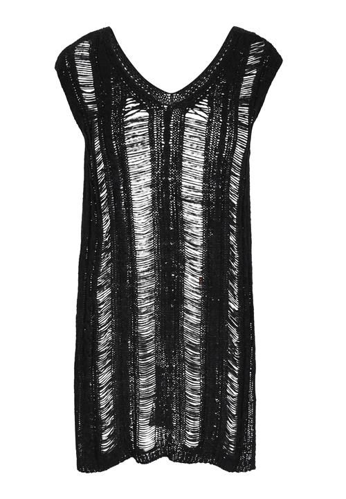 myMo ROCKS Strikkjole 'Fashion Look'  sort