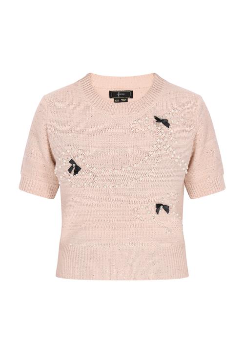 faina Pullover 'Fashion Look'  lyserød / sort / hvid