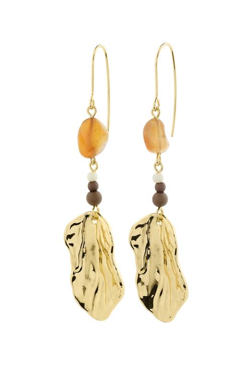 Pilgrim Øreringe 'Eclipse'  guld / grå / hvid