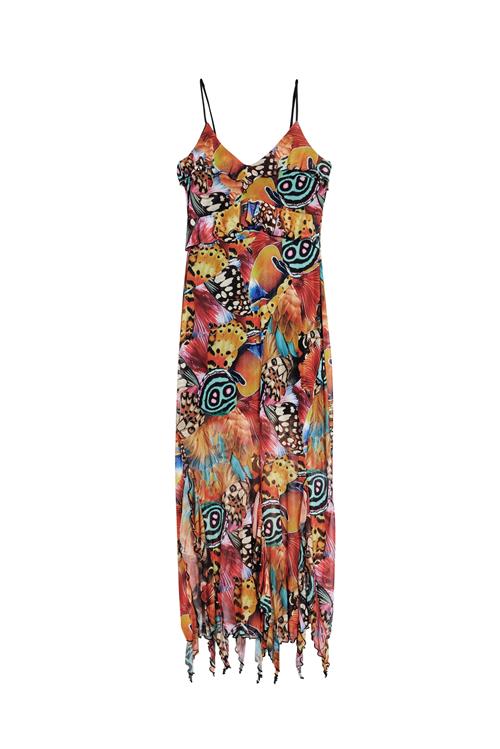Desigual Sommerkjole  turkis / gul / orange / sort