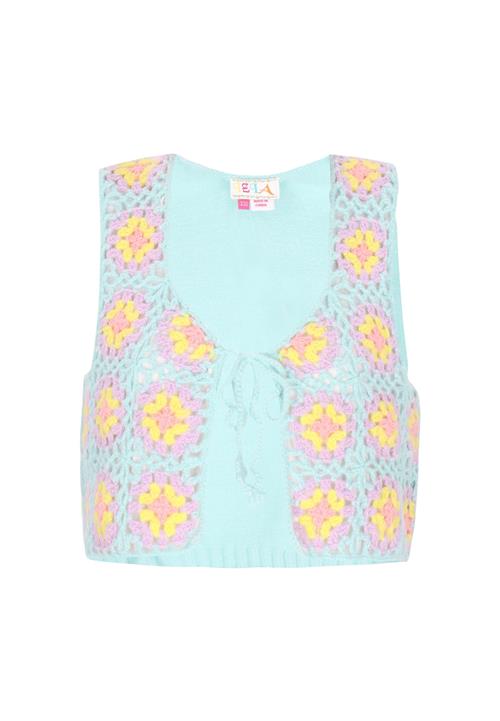 IZIA Strikvest  turkis / gul / lavendel / lyserød