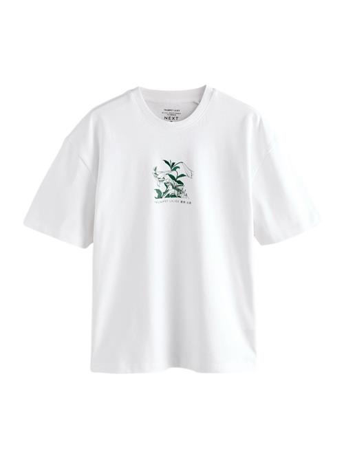 Next Bluser & t-shirts 'Künstler'  mørkegrøn / orange / hvid