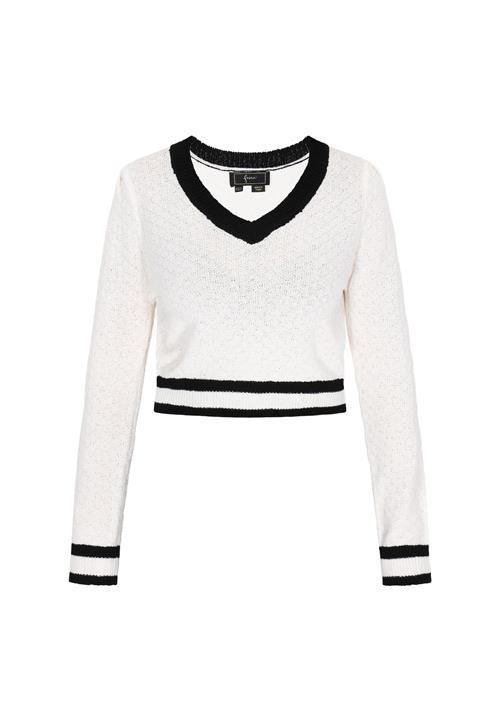 faina Pullover  sort / offwhite