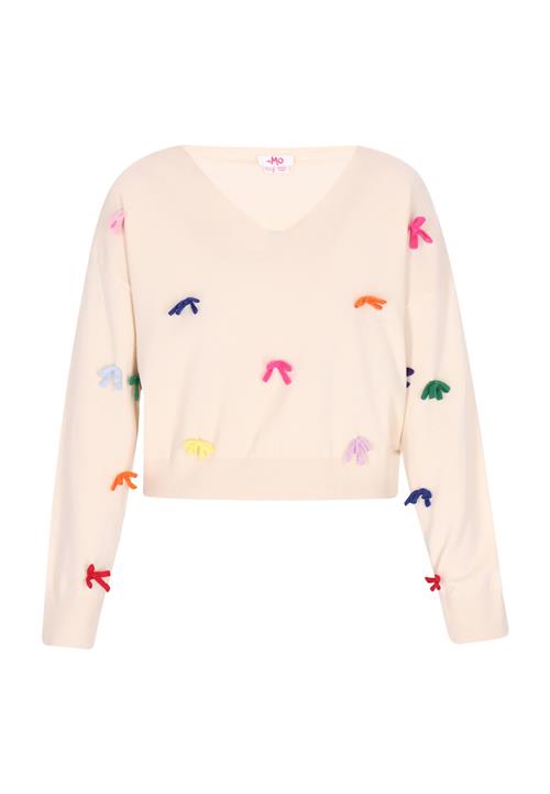 MYMO Pullover 'Comfy'  mørkeblå / mørkeorange / pink / offwhite