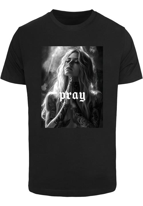 Mister Tee Bluser & t-shirts 'Praying Girl'  grå / mørkegrå / sort / hvid