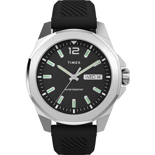 TIMEX Analogt ur 'Essex'  lysegrøn / sort / sølv / hvid