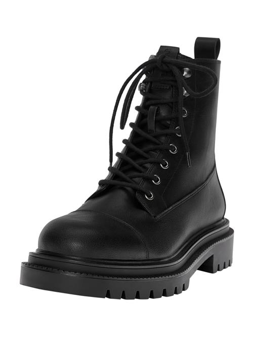 Pull&Bear Snørestøvler  sort