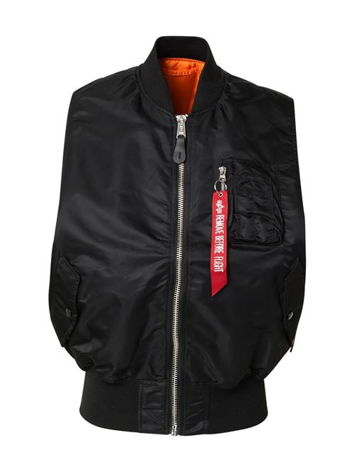 ALPHA INDUSTRIES Vest 'MA-1'  rød / sort / offwhite