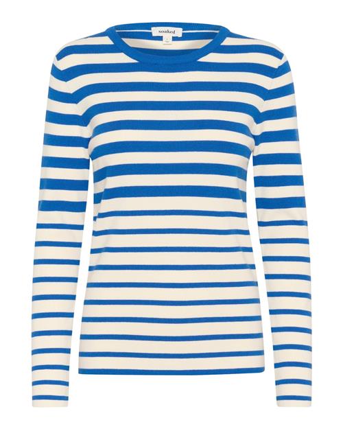 SOAKED IN LUXURY Pullover 'Spina'  azur / offwhite