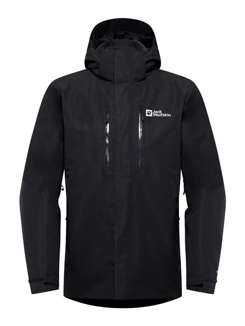 JACK WOLFSKIN Udendørsjakke 'Jasper'  sort / hvid