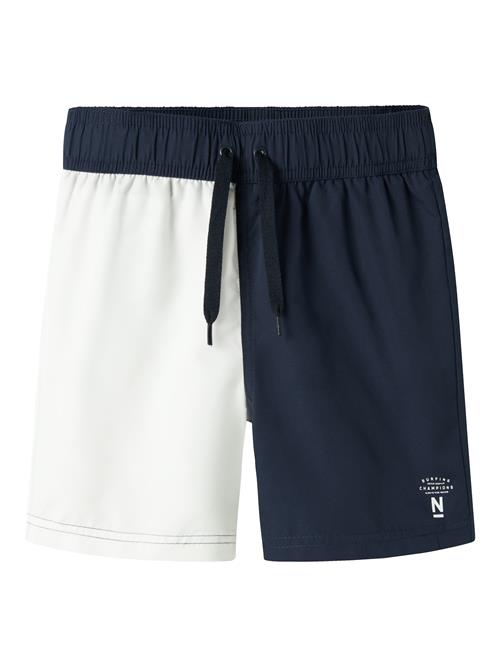 NAME IT Badeshorts 'ZATIZ'  navy / hvid