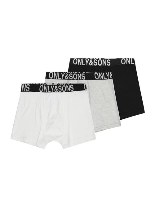 Only & Sons Junior Underbukser 'OSJFITZ'  grå / sort / hvid