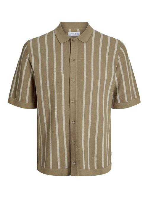 JACK & JONES Bluser & t-shirts 'EMIL'  lysegrå / khaki