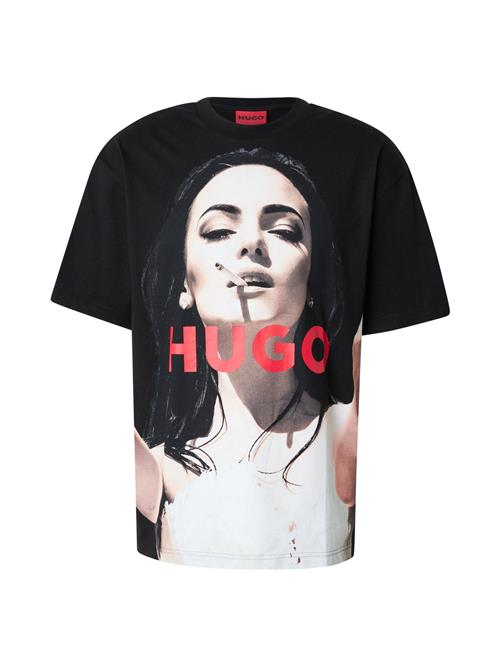 HUGO Bluser & t-shirts 'Duwedie'  creme / rød / sort
