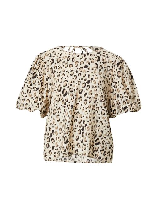 MSCH COPENHAGEN Bluse 'Alyona Vlora'  beige / lysebrun / sort