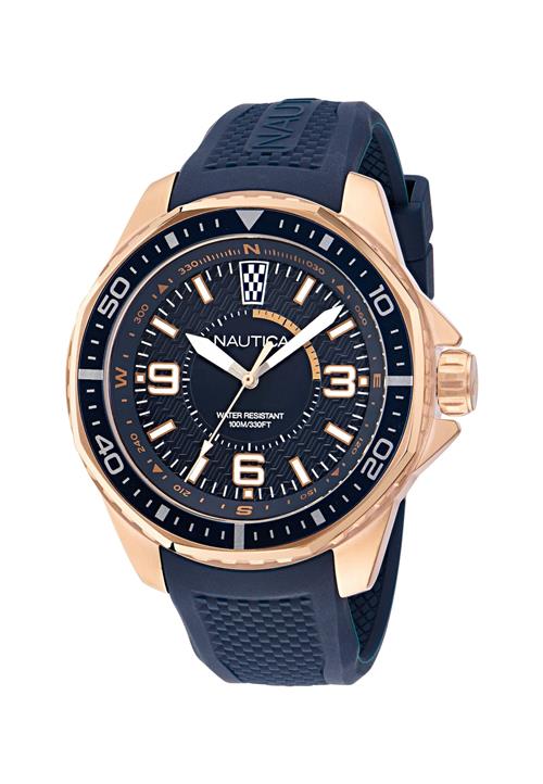 NAUTICA Analogt ur 'Koh May Bay'  navy / guld