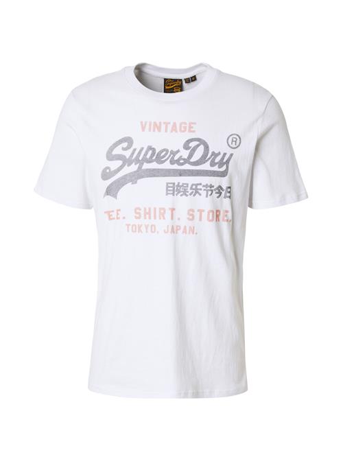 Superdry & Co Bluser & t-shirts 'Heritage'  mørkegrå / fersken / hvid