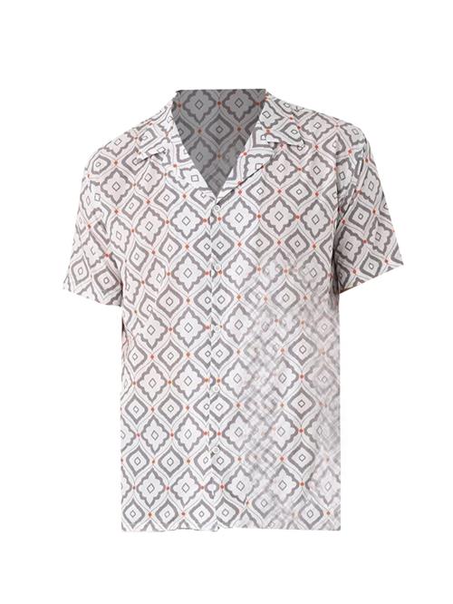 Antioch Skjorte  grå / mørkeorange / offwhite