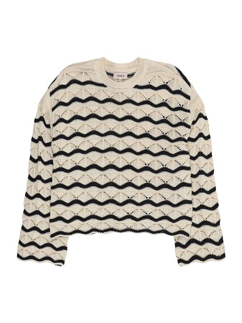 ONLY GIRLS Pullover 'KOGDONNA'  beige / sort