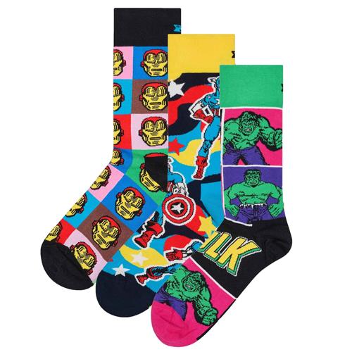 Happy Socks Sokker 'Marvel Avengers'  blå / gul / grøn / lilla / pink / sort