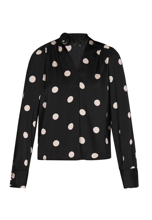 faina Bluse  creme / sort