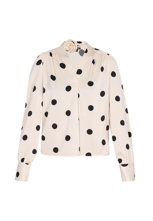 faina Bluse  sort / perlehvid