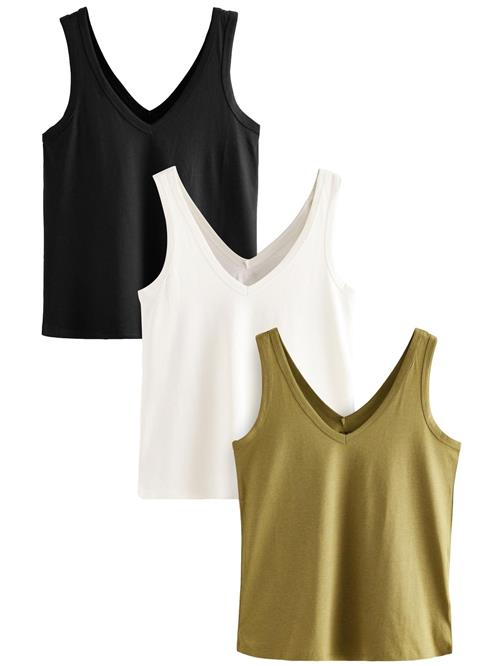 Next Overdel  oliven / sort / hvid