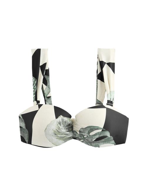 Next Bikinioverdel 'Kew'  ecru / khaki / sort